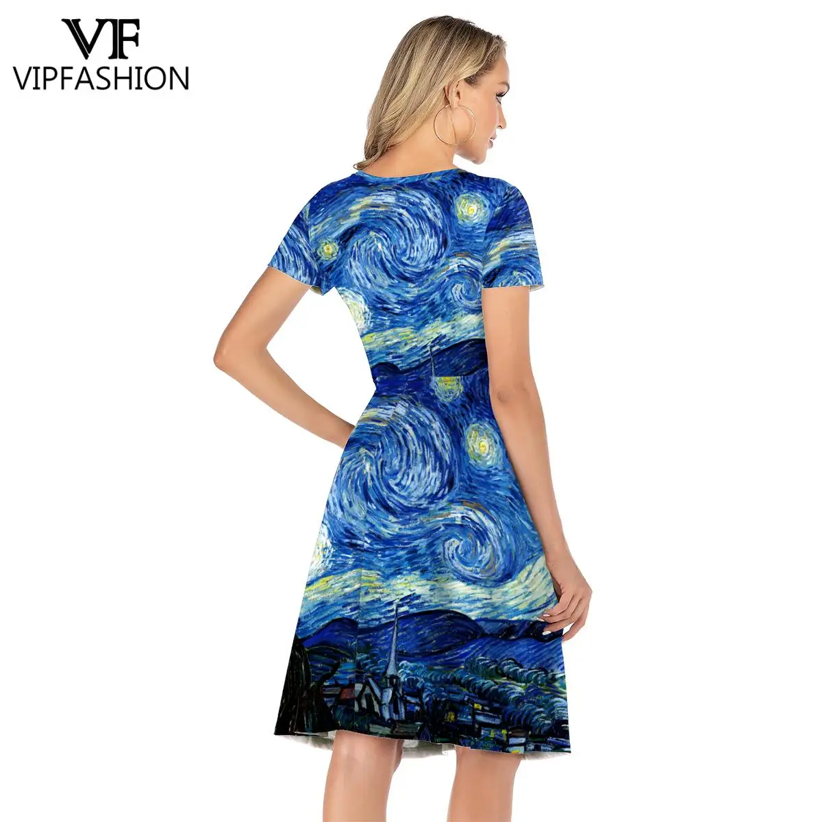 Женское платье с коротким рукавом - Фотография_2