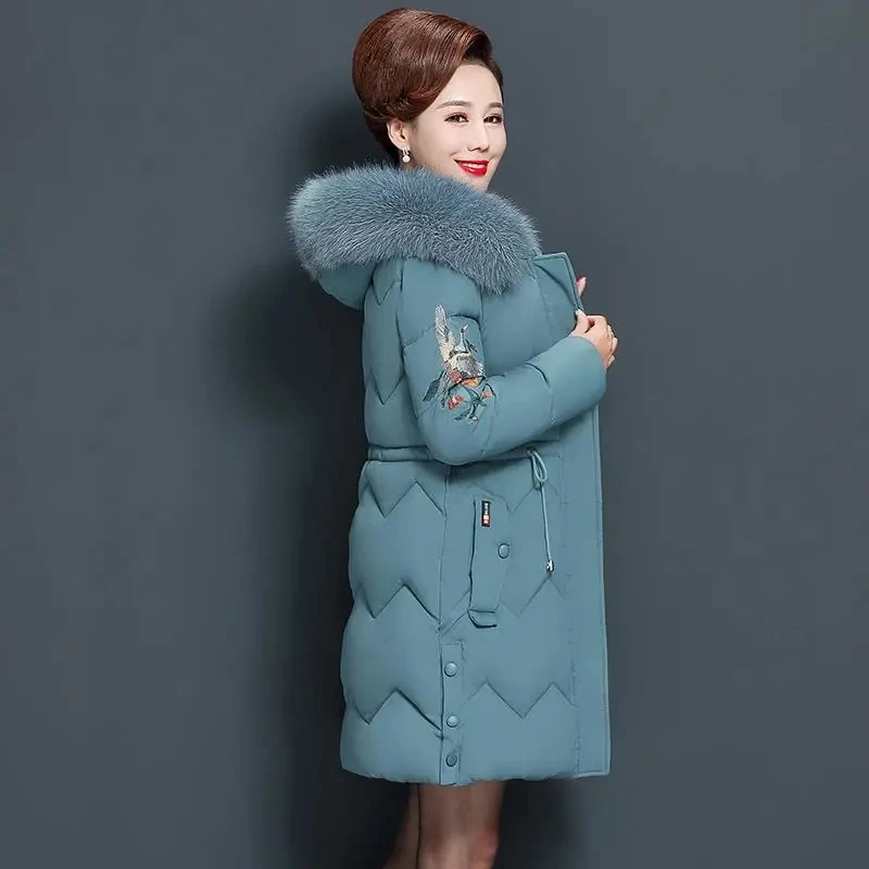 Женская длинная зимняя куртка с - Фотография_4