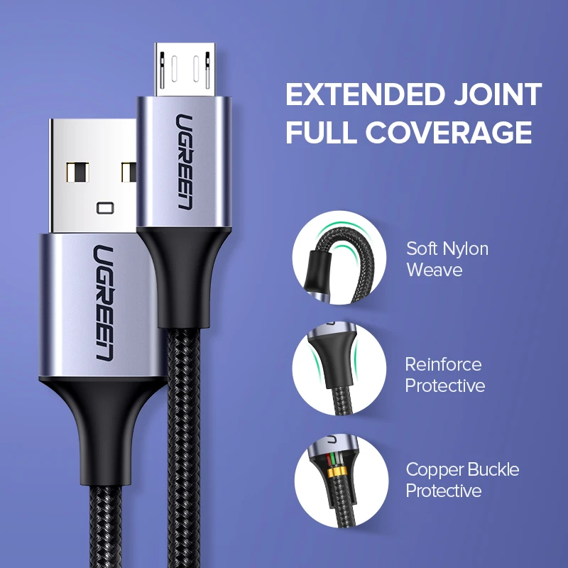 Ugreen micro usb-кабель 2a нейлоновый - Фотография_6