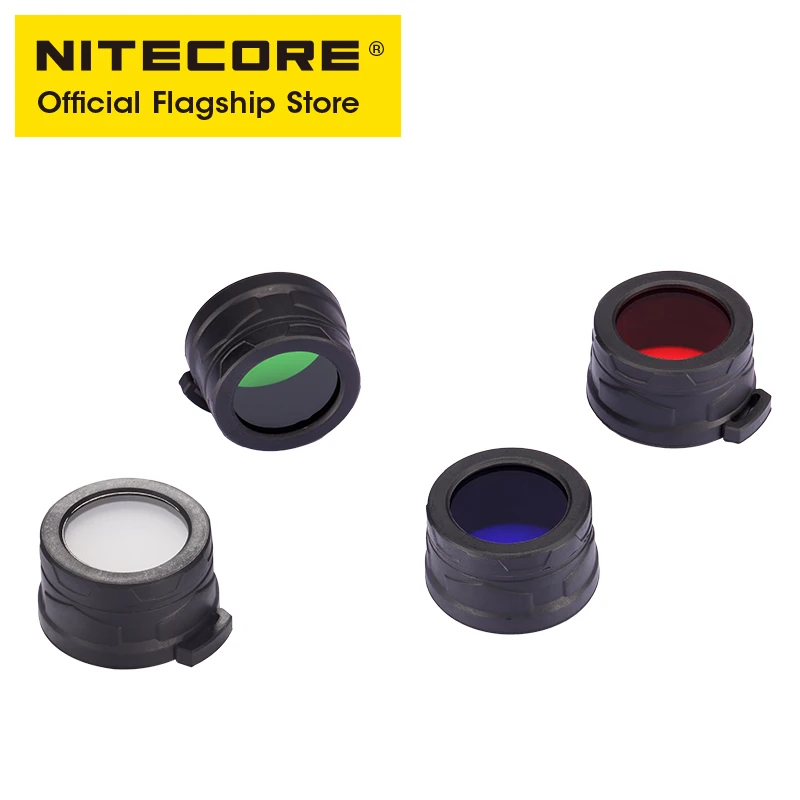 Nitecore 40 мм фильтр для фонарика красный синий зеленый - Фотография_2