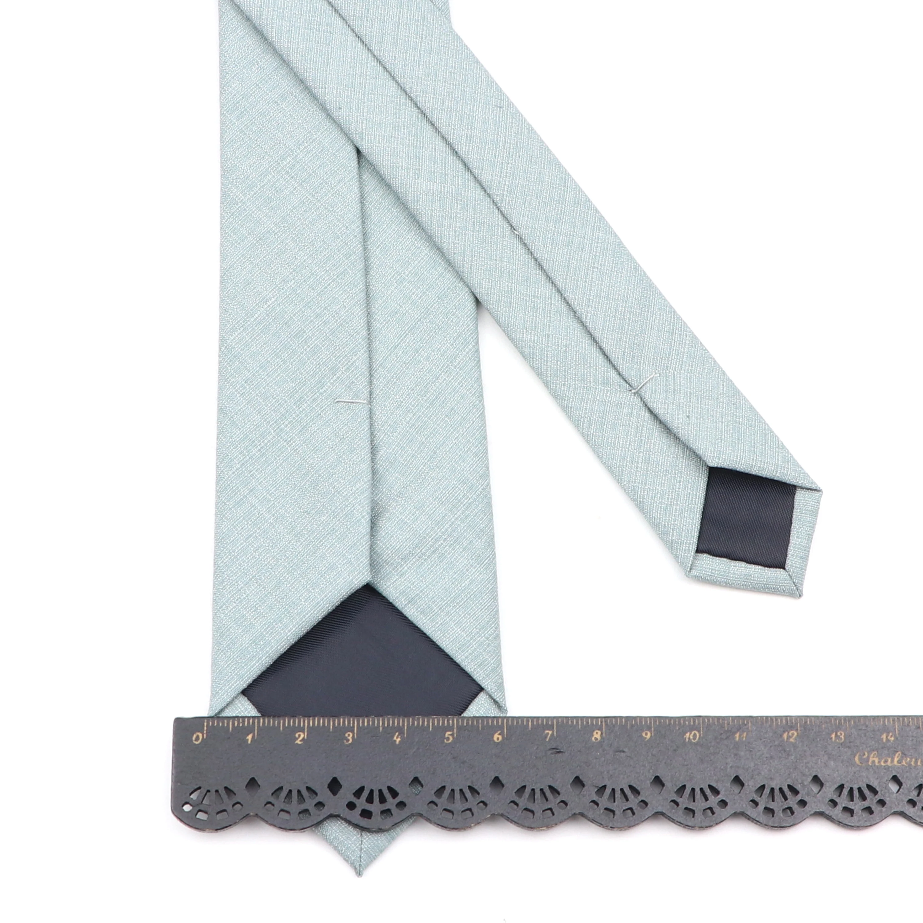 Новые классические однотонные галстуки высокого качества - Фотография_2