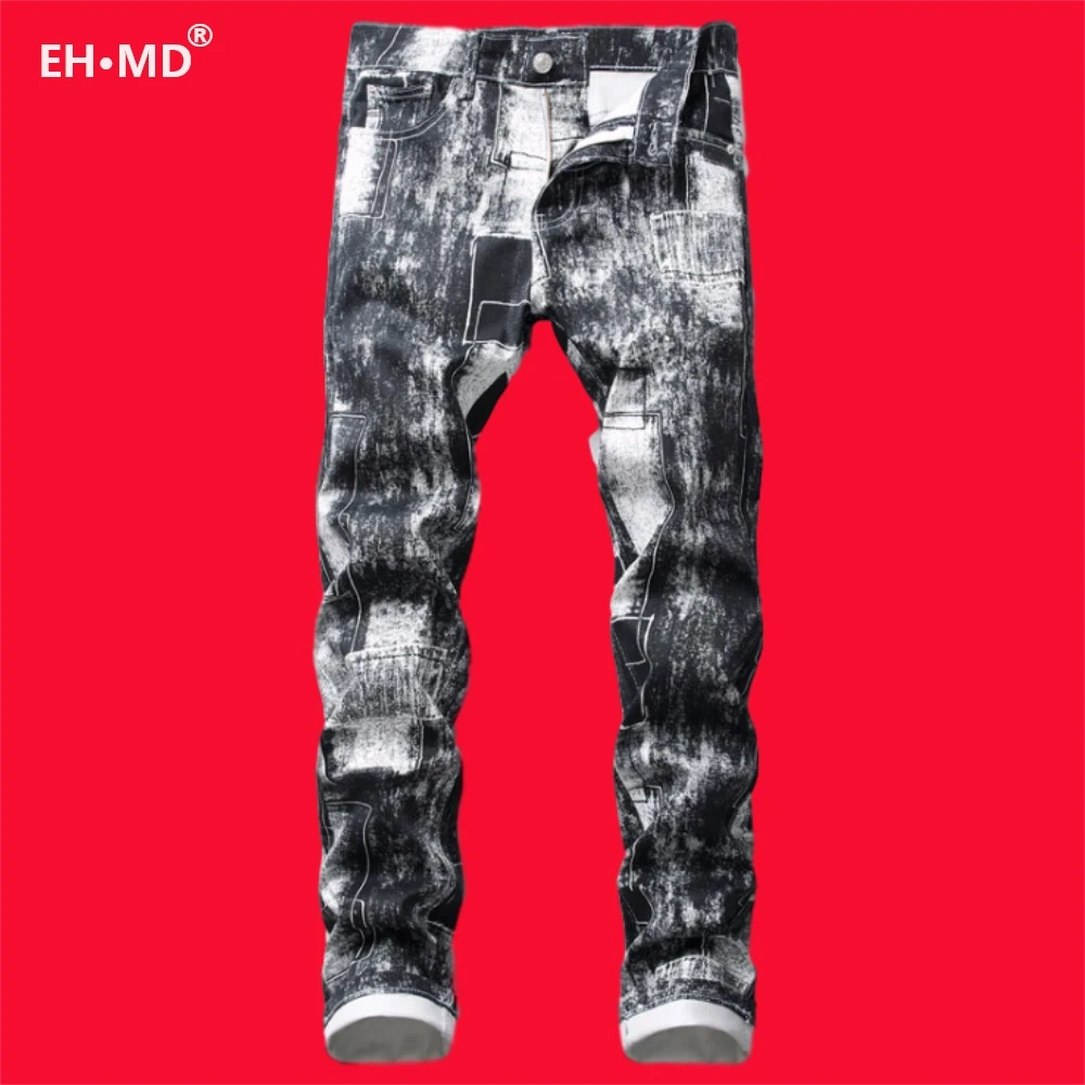 Eh · мд ® джинсы с цифровым 3d принтом