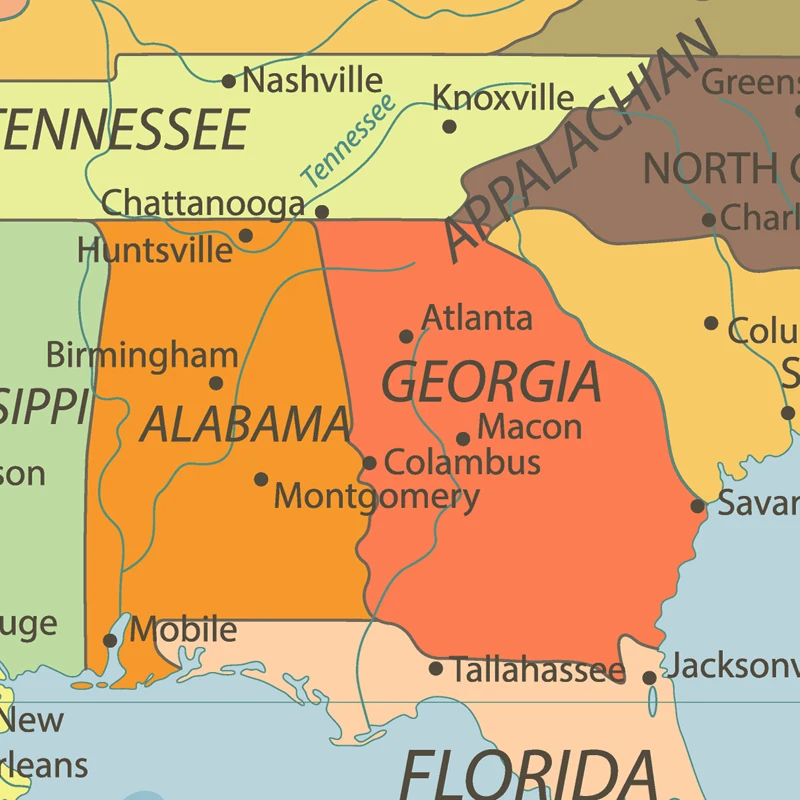 Новая карта сша размер постера - Фотография_2