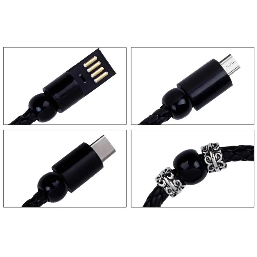 Женский и мужской браслет для зарядки с micro usb type-c - Фотография_6