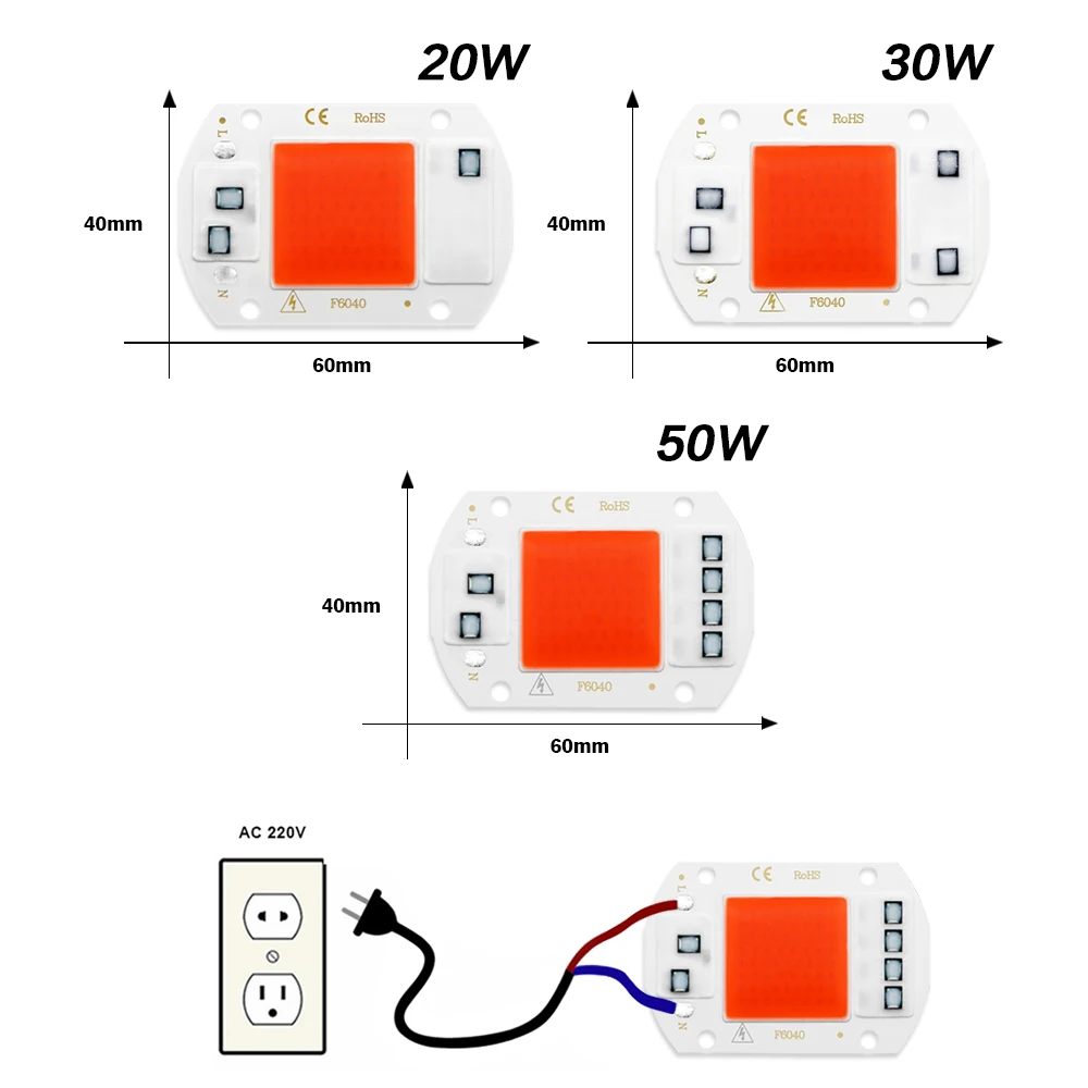 Cob chip led grow light полный - Фотография_3