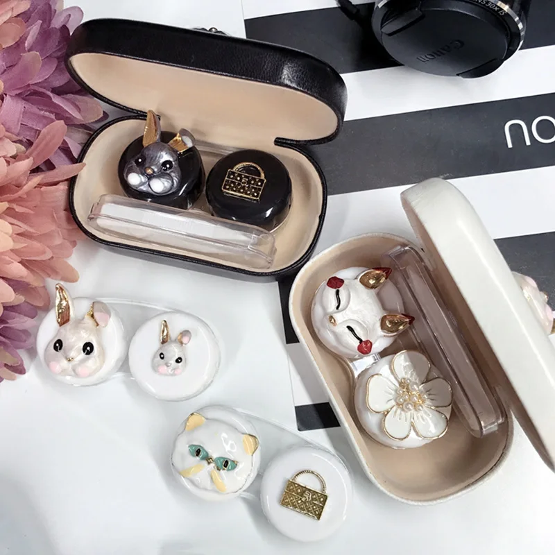 Милый футляр для контактных линз для женщин - Фотография_2