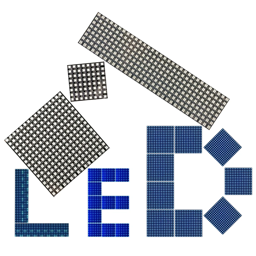 Dc5v ws2812b 8*8 16*16 8*32 гибкая - Фотография_4