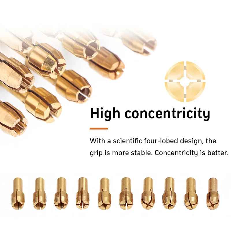 Мини-дрель, латунный цанговый патрон для вращающегося инструмента dremel 0 - Фотография_2
