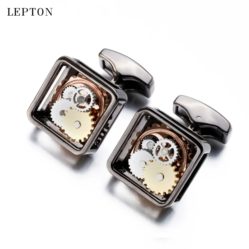 Лидер продаж, квадратные запонки в стиле стимпанк для мужских часов lepton - Фотография_3