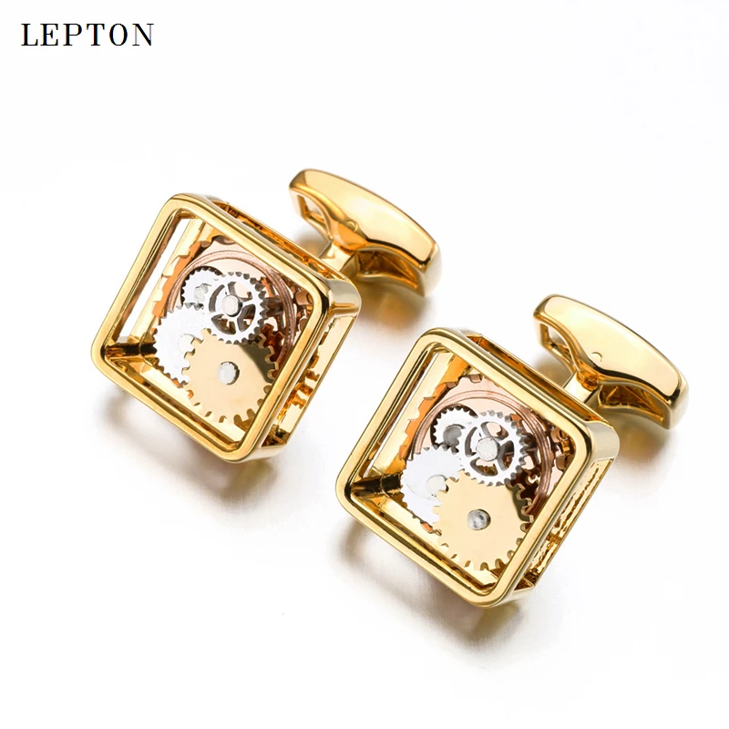 Лидер продаж, квадратные запонки в стиле стимпанк для мужских часов lepton - Фотография_2