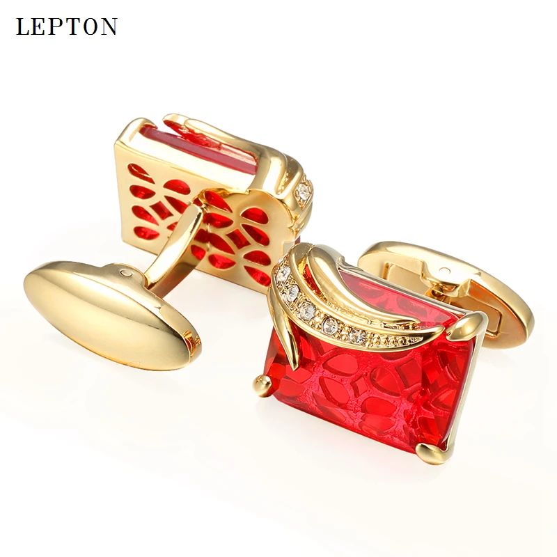 Роскошные стеклянные запонки для мужчин lepton - Фотография_5