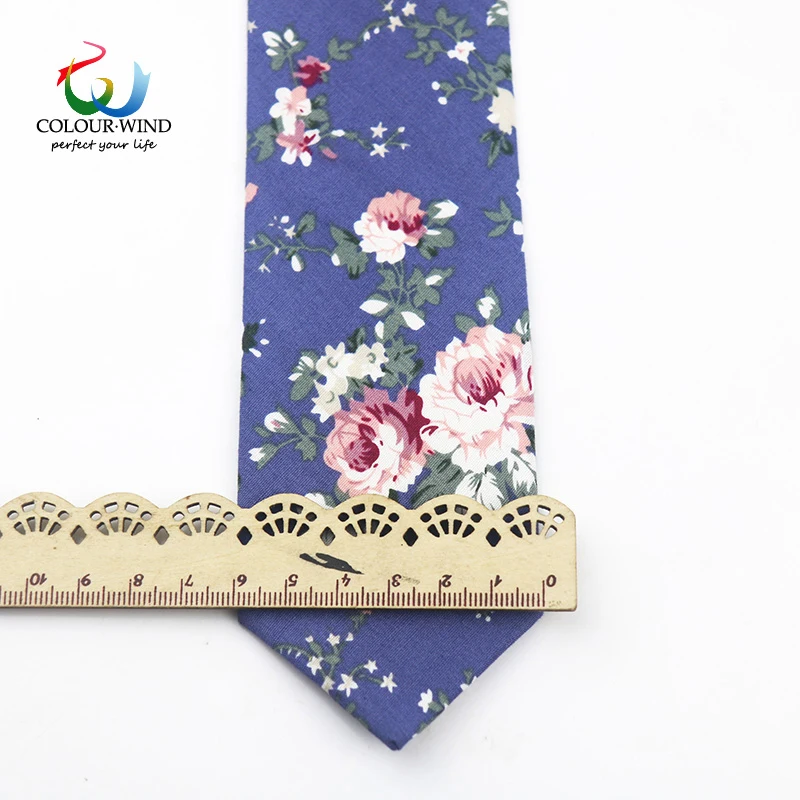 Классические мужские хлопковые галстуки ручной работы с цветами для мужчин - Фотография_4