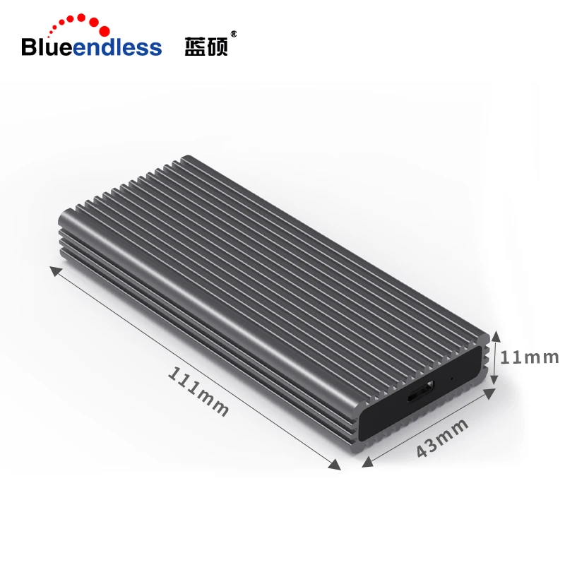 Портативный ssd алюминиевый корпус поддержка pcie nvme/ngff чехол m - Фотография_4