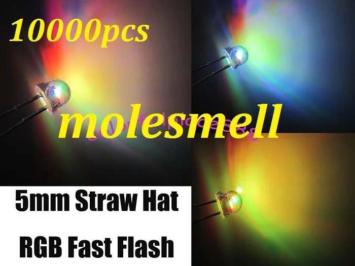 5 мм соломенная шляпа 2pin rgb