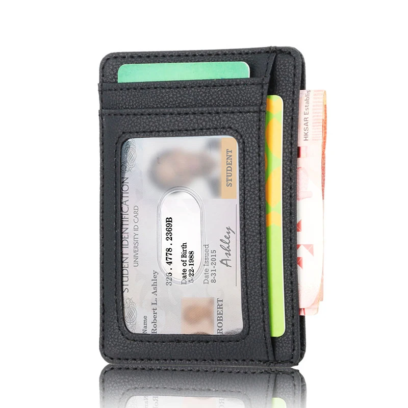 Новый rfid-блокирующий мужской кожаный кошелек