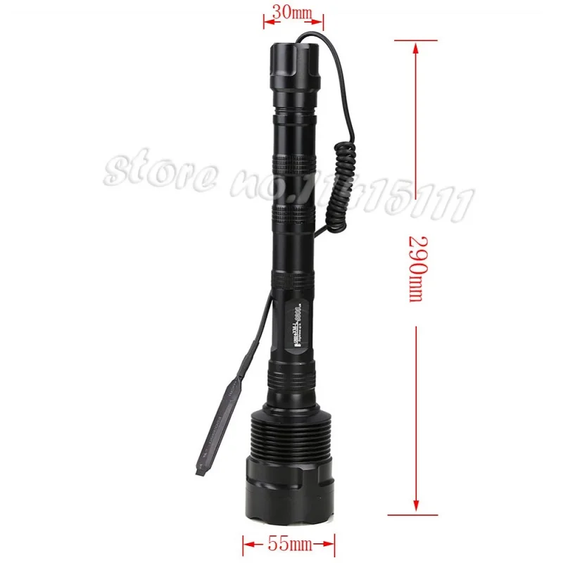 Anjoet 6000lm мощный светодиодный тактический фонарик 3xt6 18650 - Фотография_4