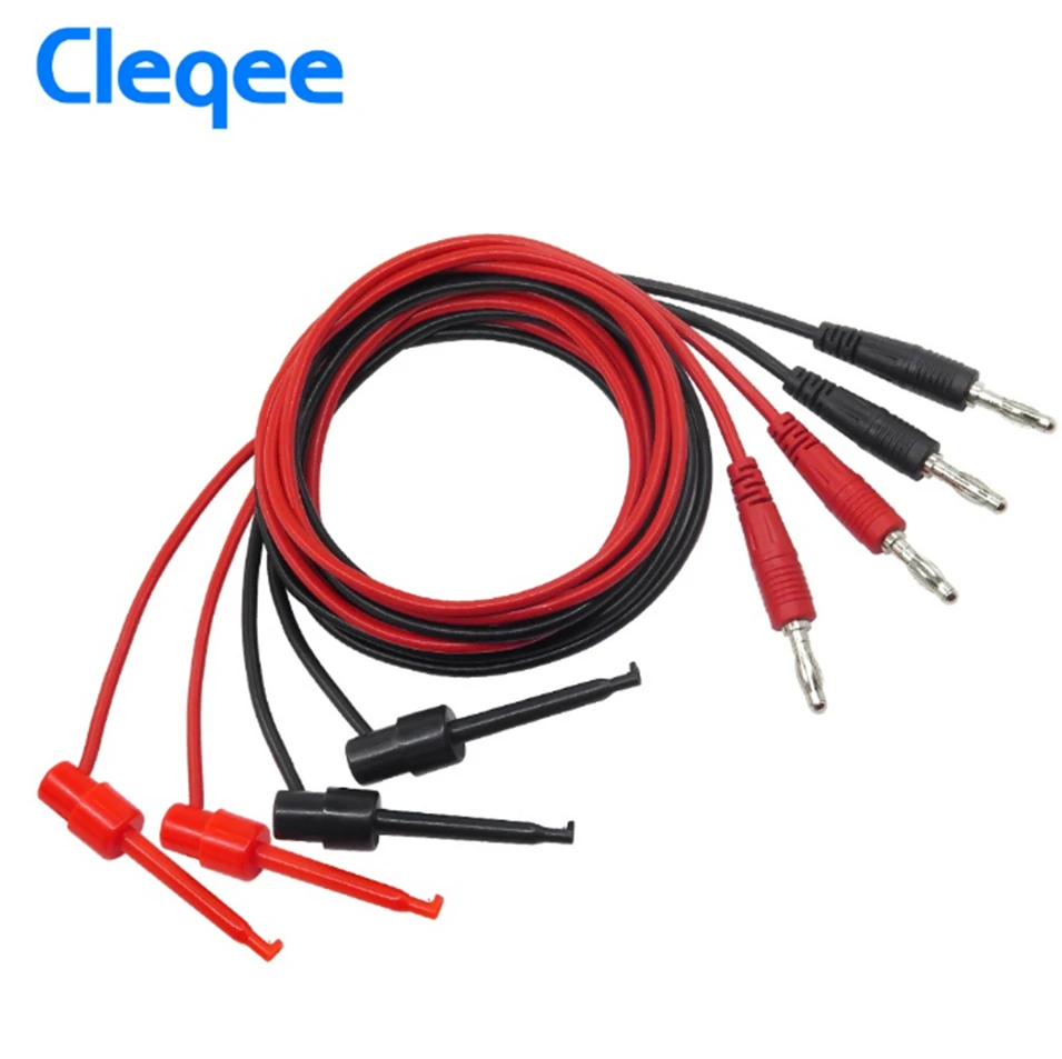 Cleqee p1039 1 комплект 4 мм штекер типа «банан» для тестового крючка