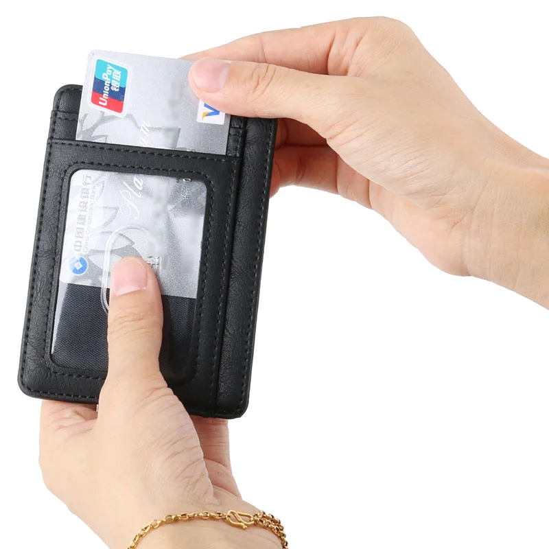 Новый rfid-блокирующий мужской кожаный кошелек - Фотография_5
