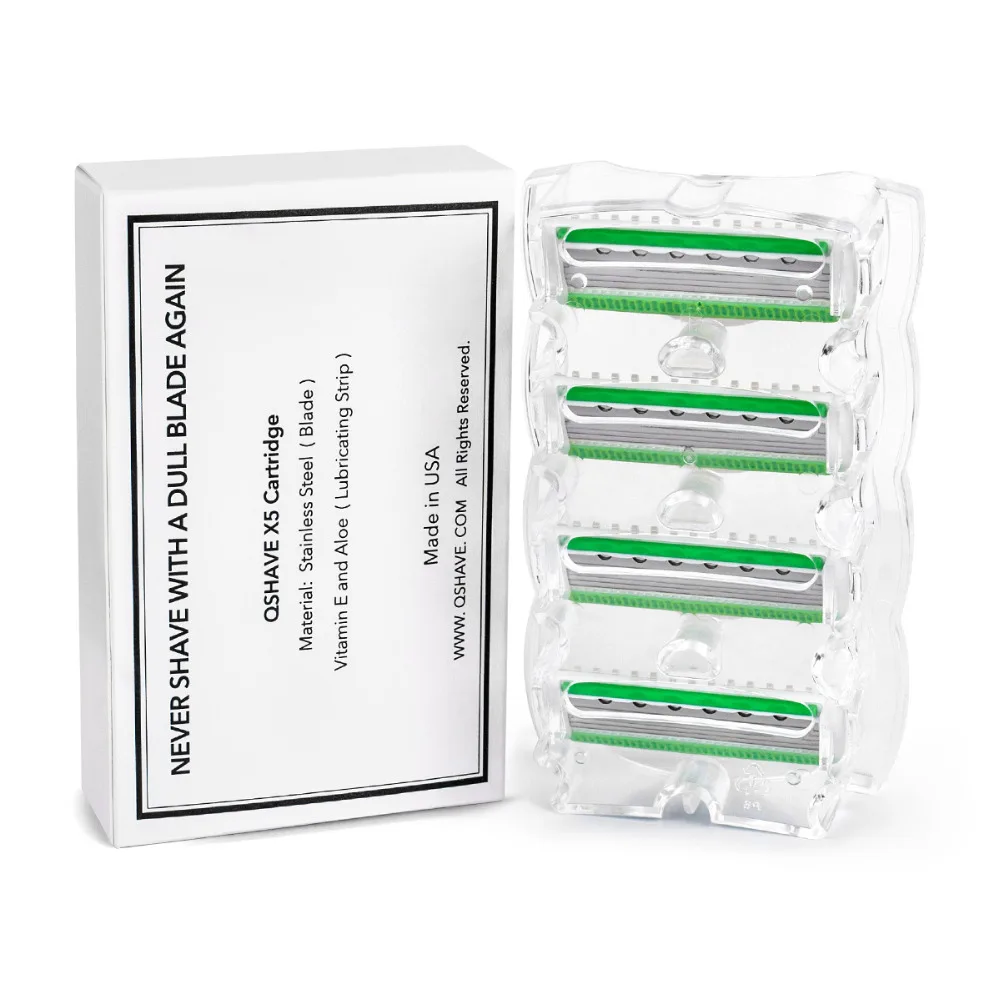 Персонализированная бритва для женщин qshave green series blade x5 - Фотография_6
