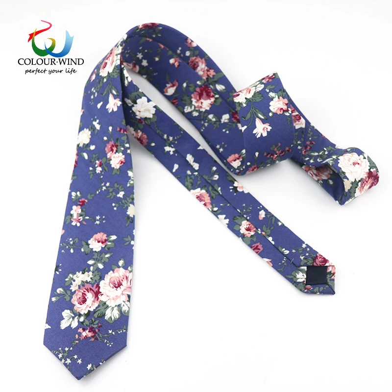 Классические мужские хлопковые галстуки ручной работы с цветами для мужчин - Фотография_5