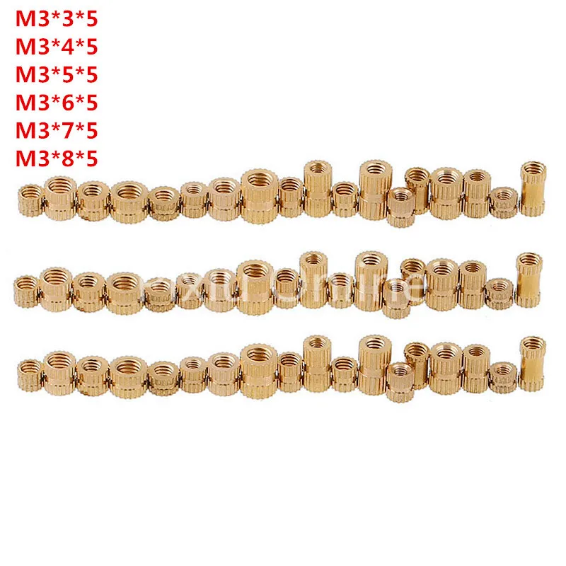 St192b m3 * 3/4/5/6/7/8*5 мм латунная гайка для литья под давлением