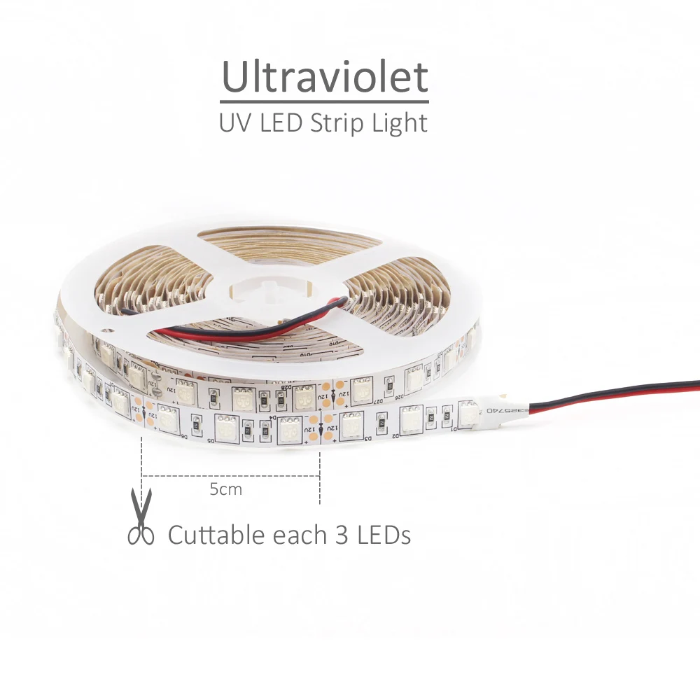Уф-светодиодная лента 12 в постоянного тока smd 5050 0 - Фотография_4