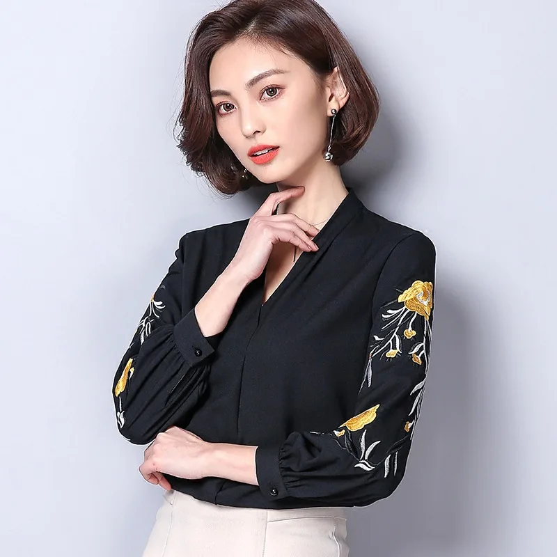 Женские шифоновые блузки с длинным - Фотография_3