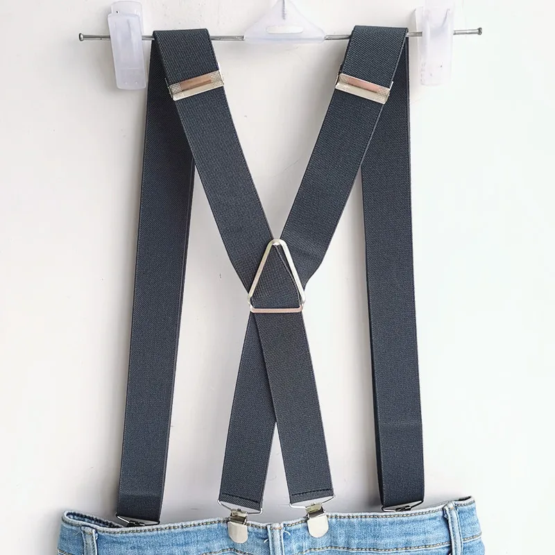 L xl xxlsize темно-серые мужские подтяжки шириной 3 - Фотография_4