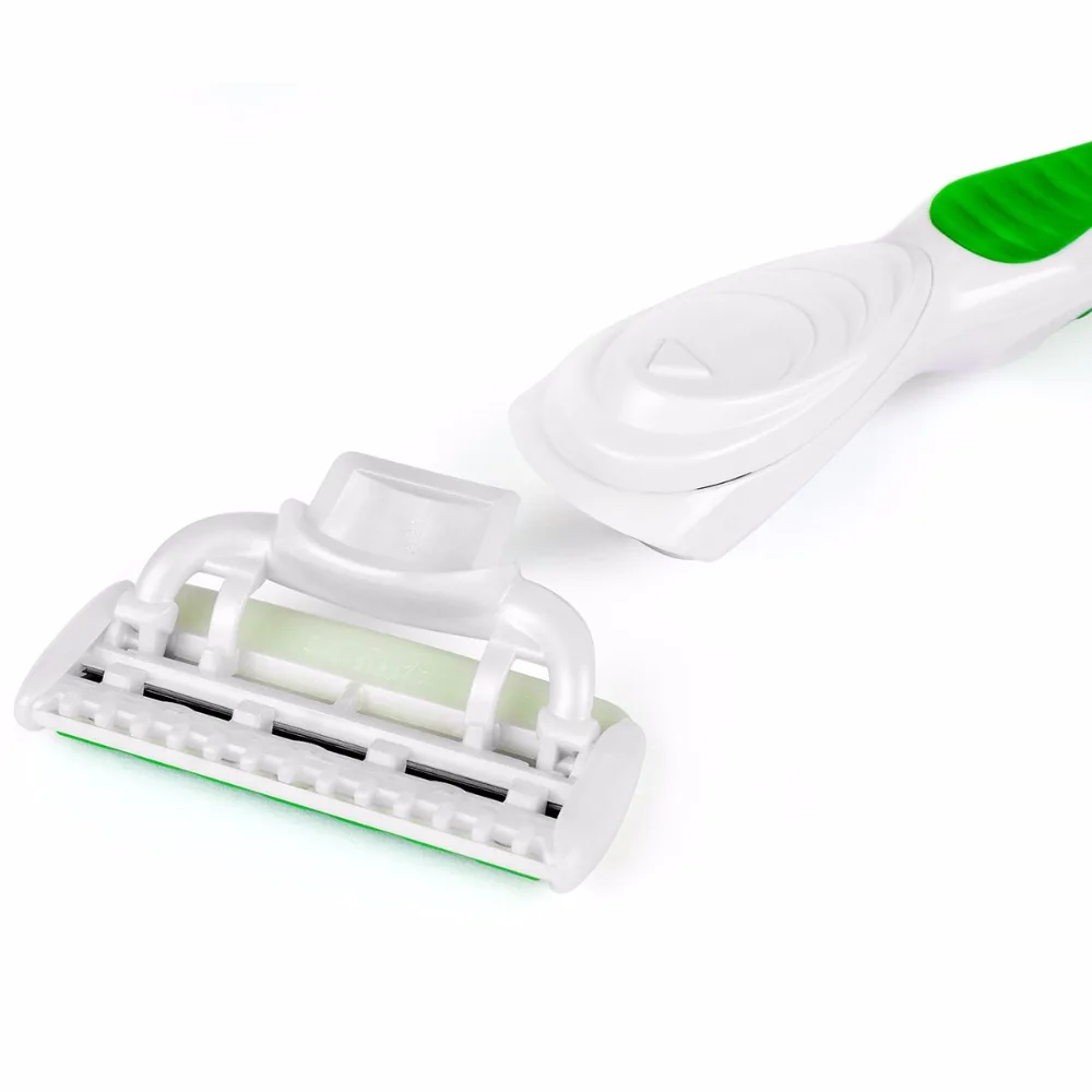 Персонализированная бритва для женщин qshave green series blade x5 - Фотография_3