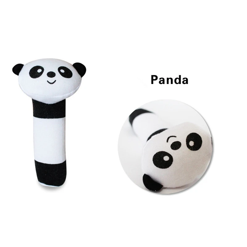 Мягкая плюшевая детская погремушка с мультяшным животным - Фотография_5