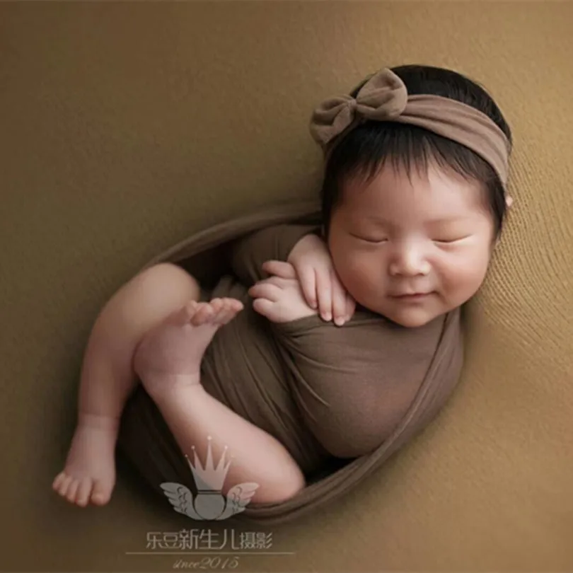 Вязаная эластичная пленка для новорожденных 35 см x 160 см - Фотография_6