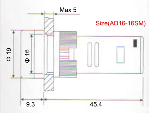 Ad16-16sm 16 мм 12 в 24 в 110 в - Фотография_5