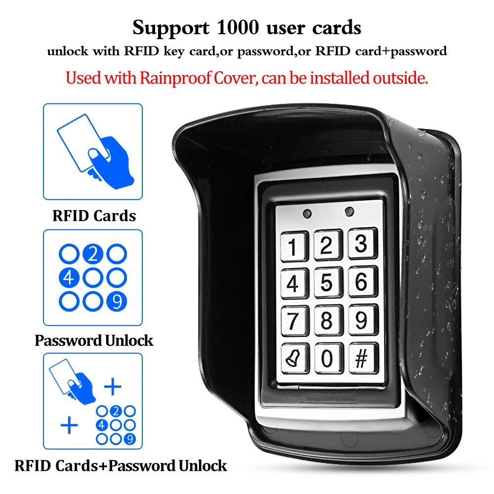 Rfid металлическая клавиатура контроля доступа - Фотография_2