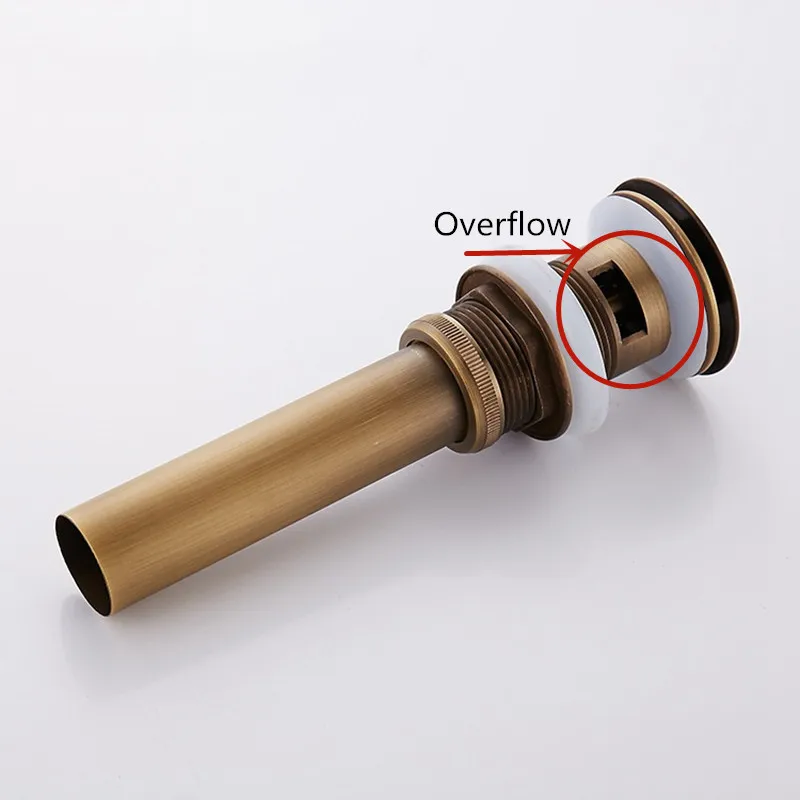 Черные латунные всплывающие сливы для ванной комнаты - Фотография_4