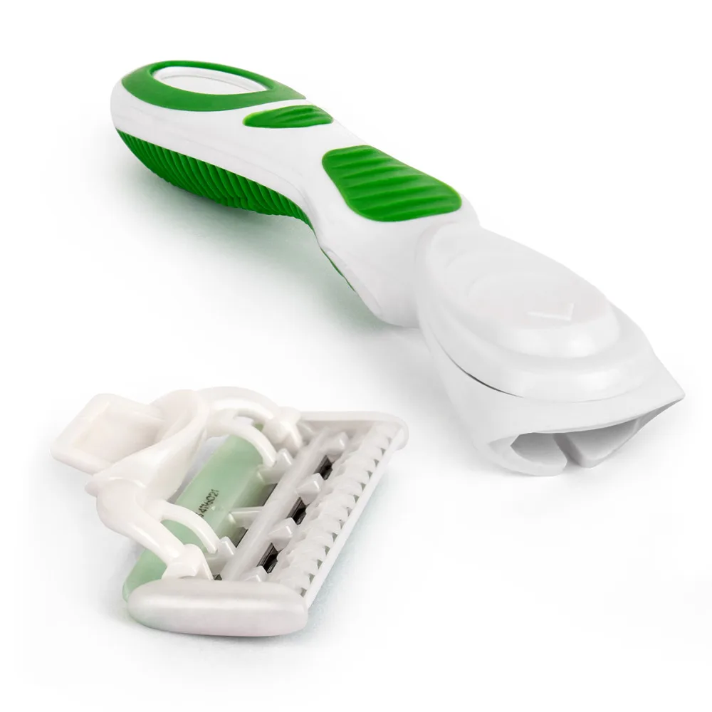 Персонализированная бритва для женщин qshave green series blade x5 - Фотография_5
