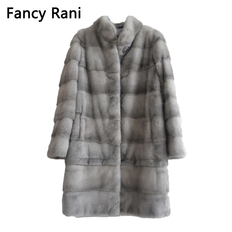 Fancy rani, пальто из натурального норкового меха