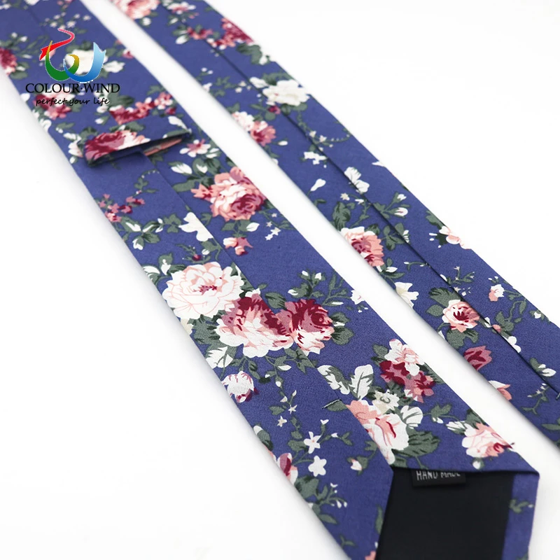Классические мужские хлопковые галстуки ручной работы с цветами для мужчин - Фотография_3
