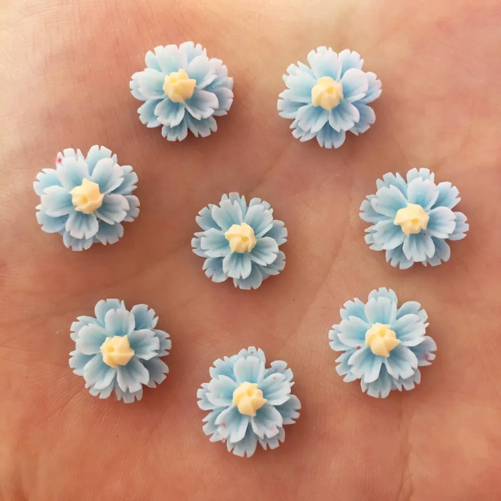 Смола 13 мм, 3d цветок с плоской задней частью - Фотография_3