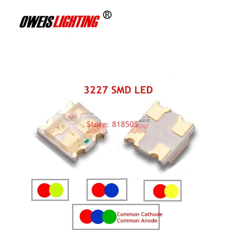 3227 smd led 1209 двухцветный - - Фотография_2