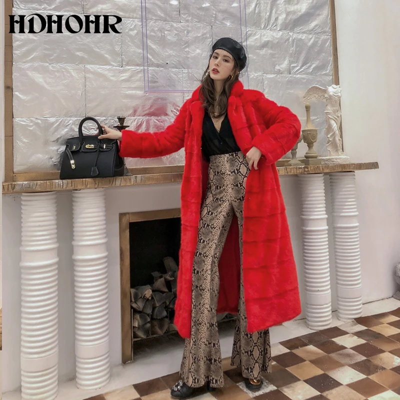 Длинное пальто из натурального меха норки - Фотография_4