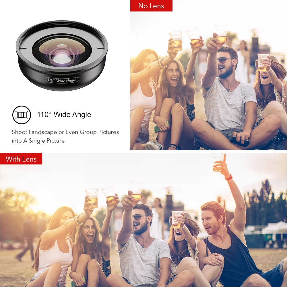 Apexel hd 5 в 1, объектив для телефона - Фотография_3