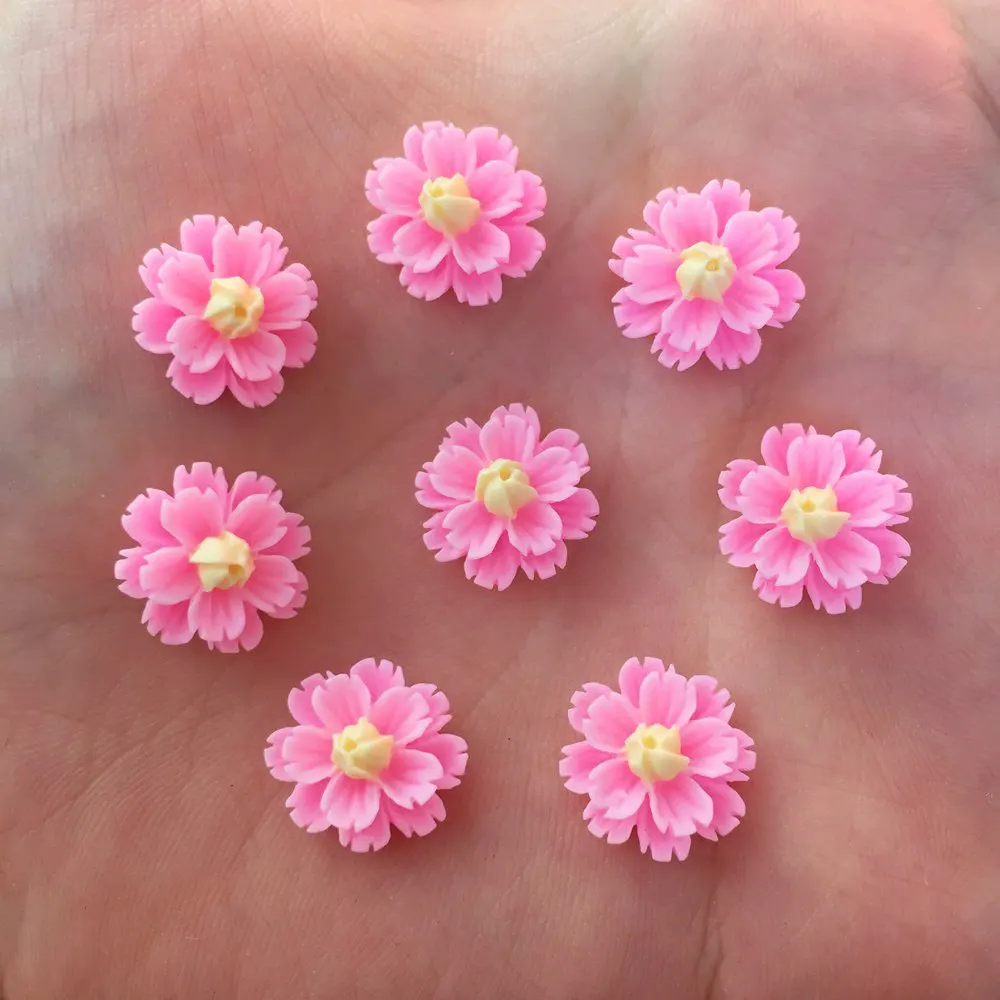 Смола 13 мм, 3d цветок с плоской задней частью - Фотография_5