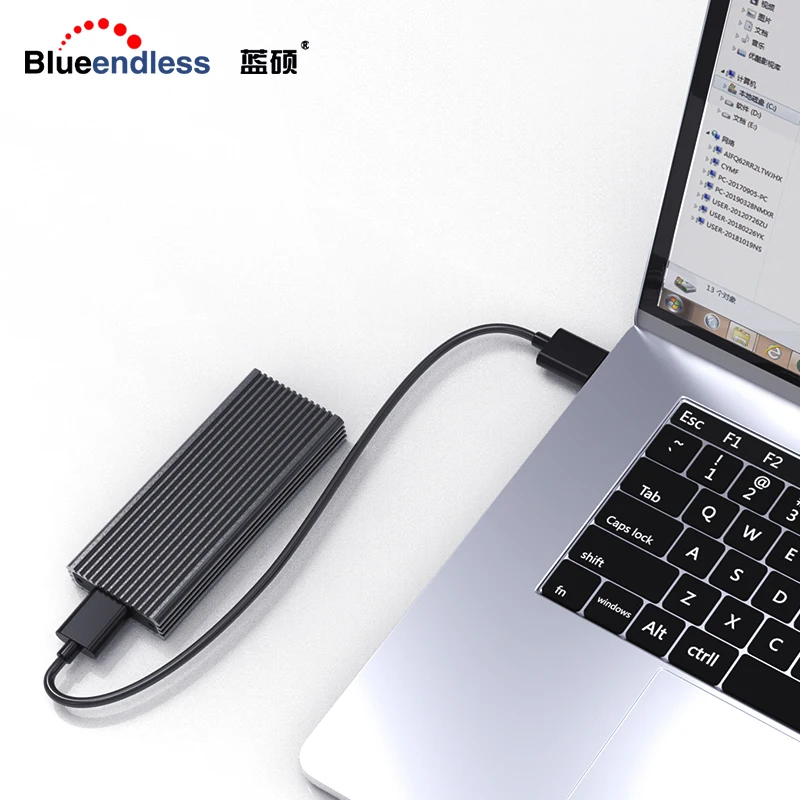 Портативный ssd алюминиевый корпус поддержка pcie nvme/ngff чехол m - Фотография_6