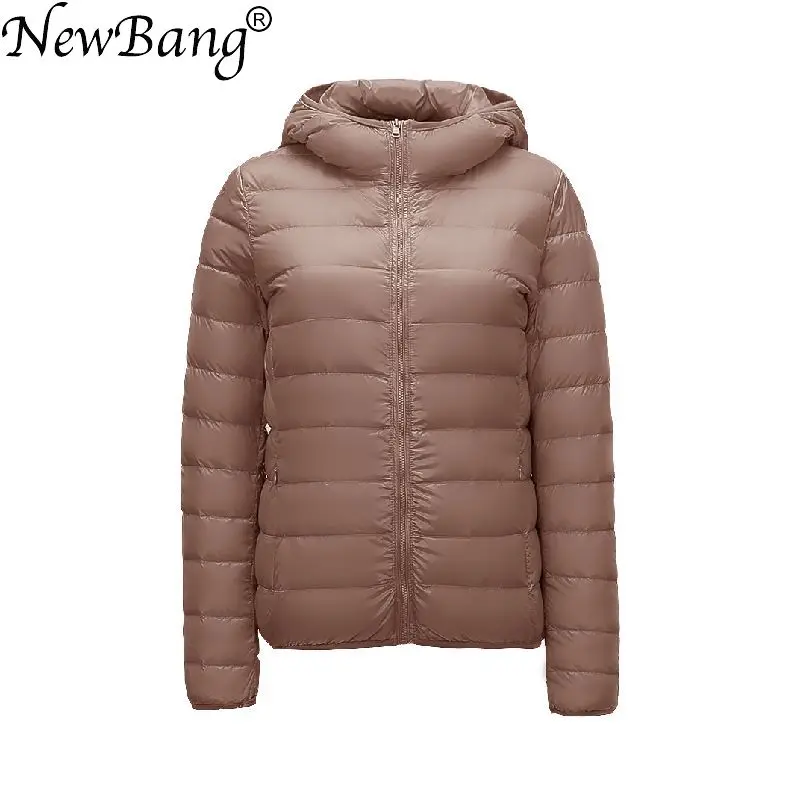 Женский пуховик с капюшоном newbang