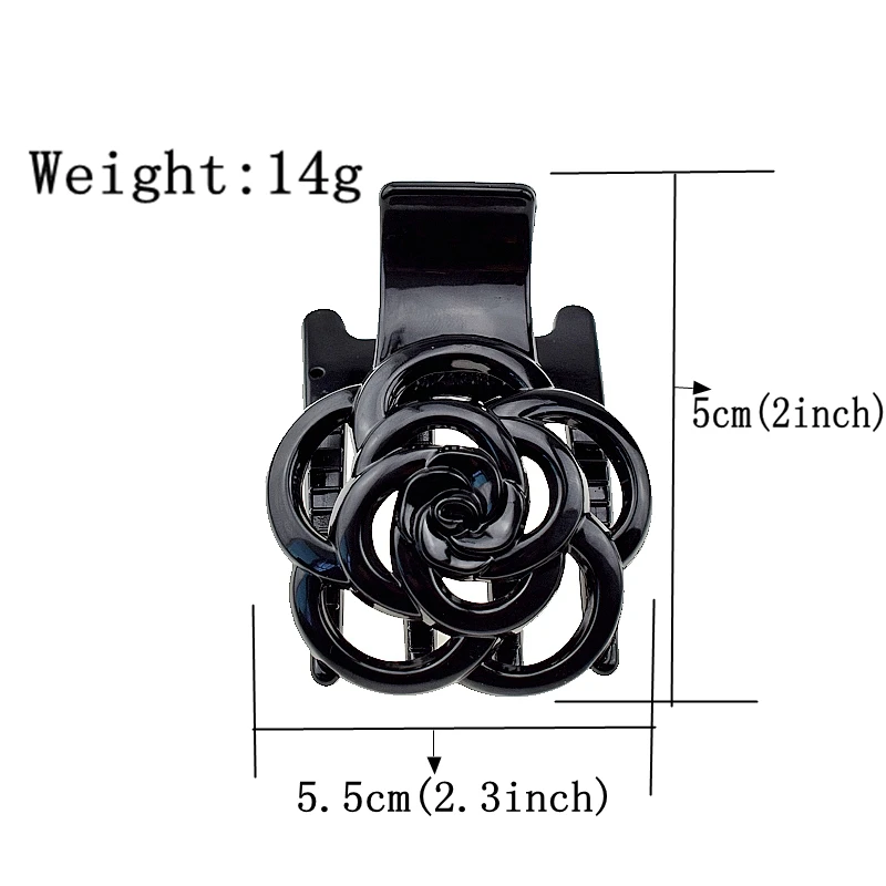 Заколка-краб женская с черными розами - Фотография_3