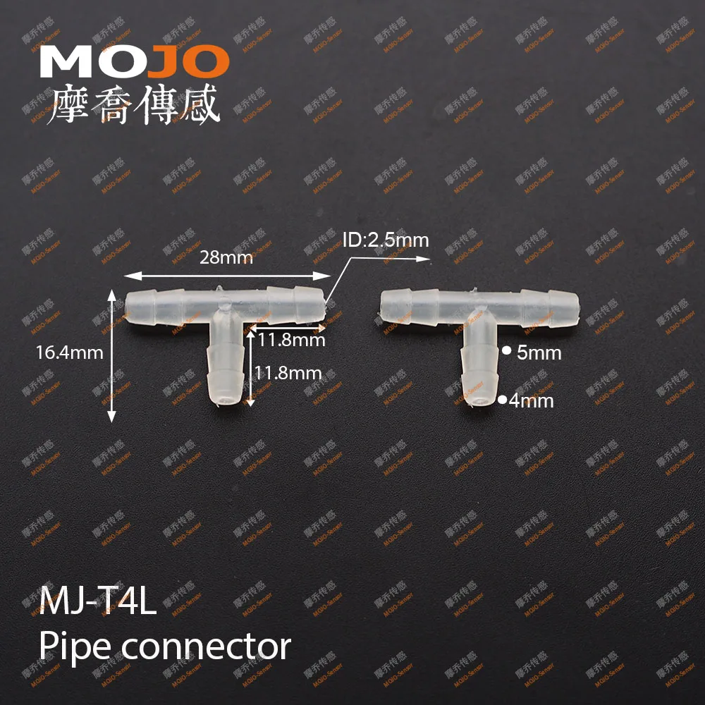 Mj-t4l 4 мм полипропиленовый тройник пластиковый разъем для воды (1000 шт