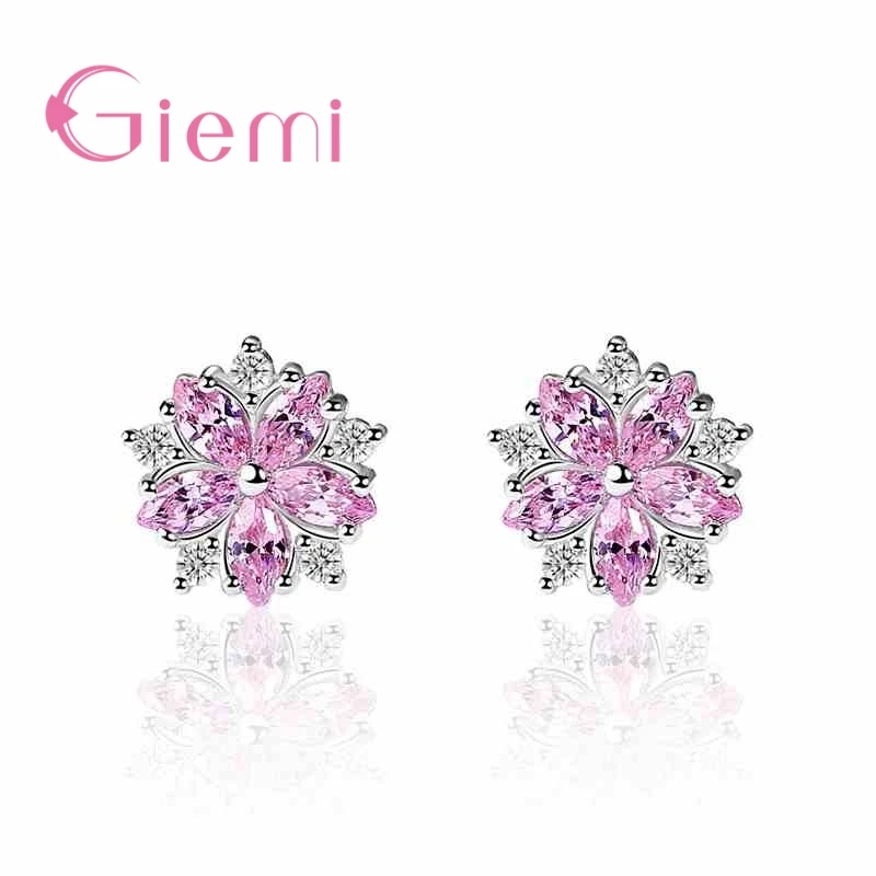 Женские серьги-гвоздики из серебра 925 пробы