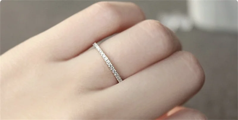 Оригинальное классическое кольцо на палец с цирконом aaa cz - Фотография_6