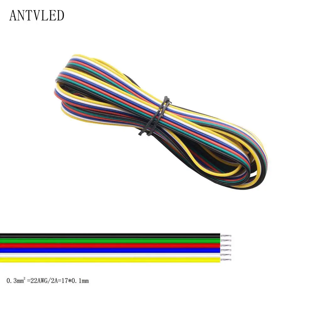 М 22awg светодиодный провод 2pin/3pin/4pin/5pin/6pin - Фотография_6