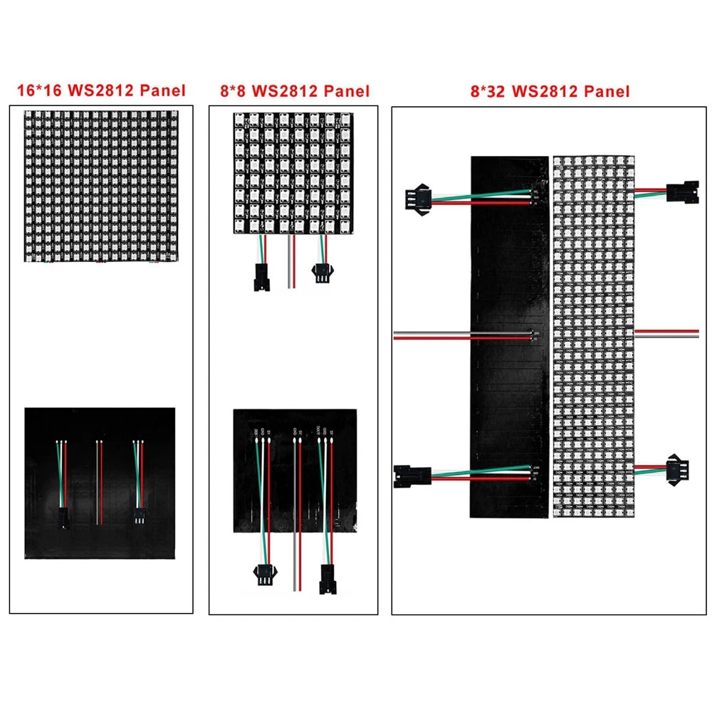 Dc5v ws2812b 8*8 16*16 8*32 гибкая - Фотография_2